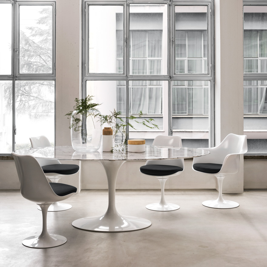 KNOLL - ovalen tafel
