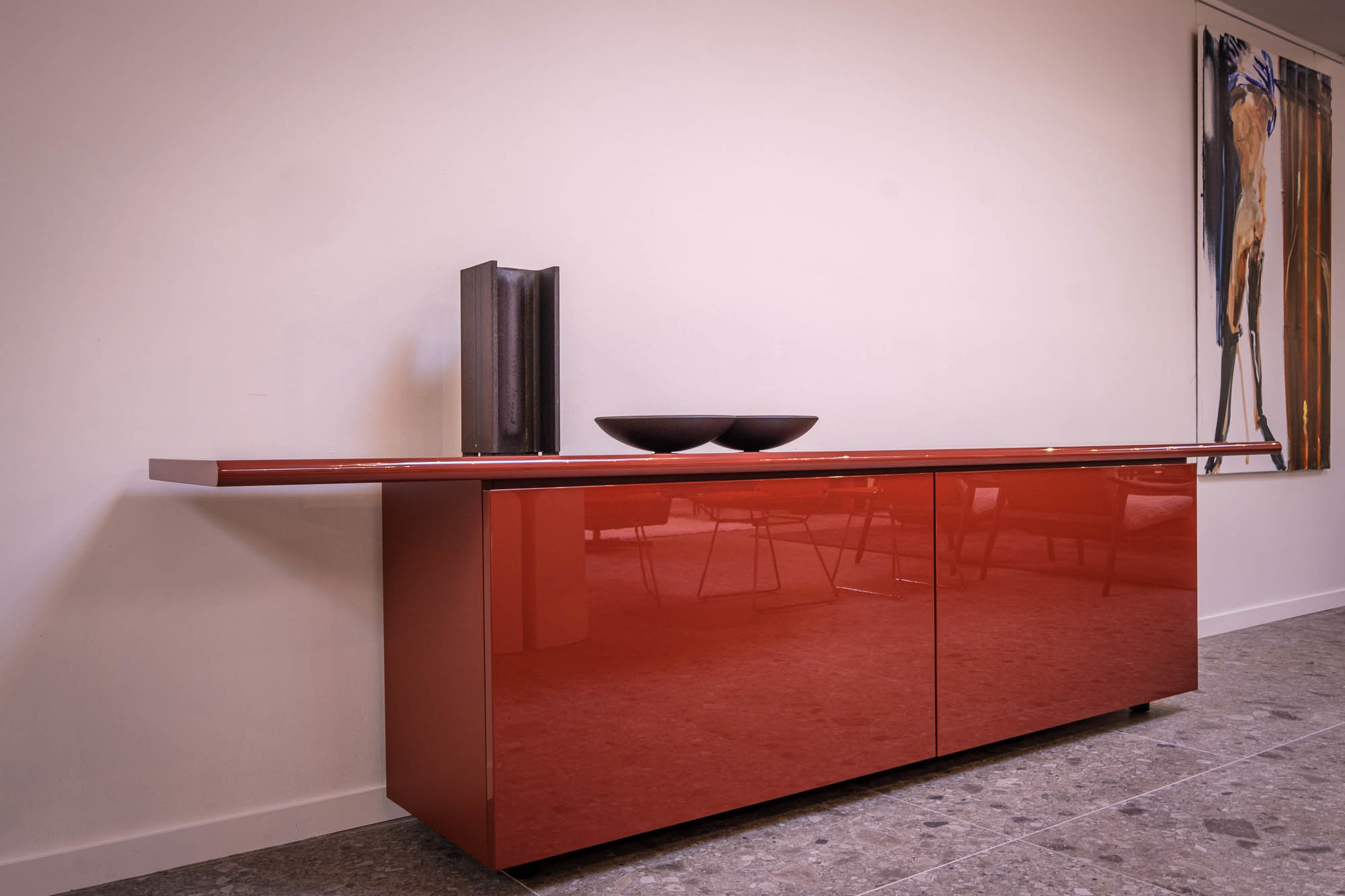 Acerbis- dressoirkast Sheraton baksteen rood
