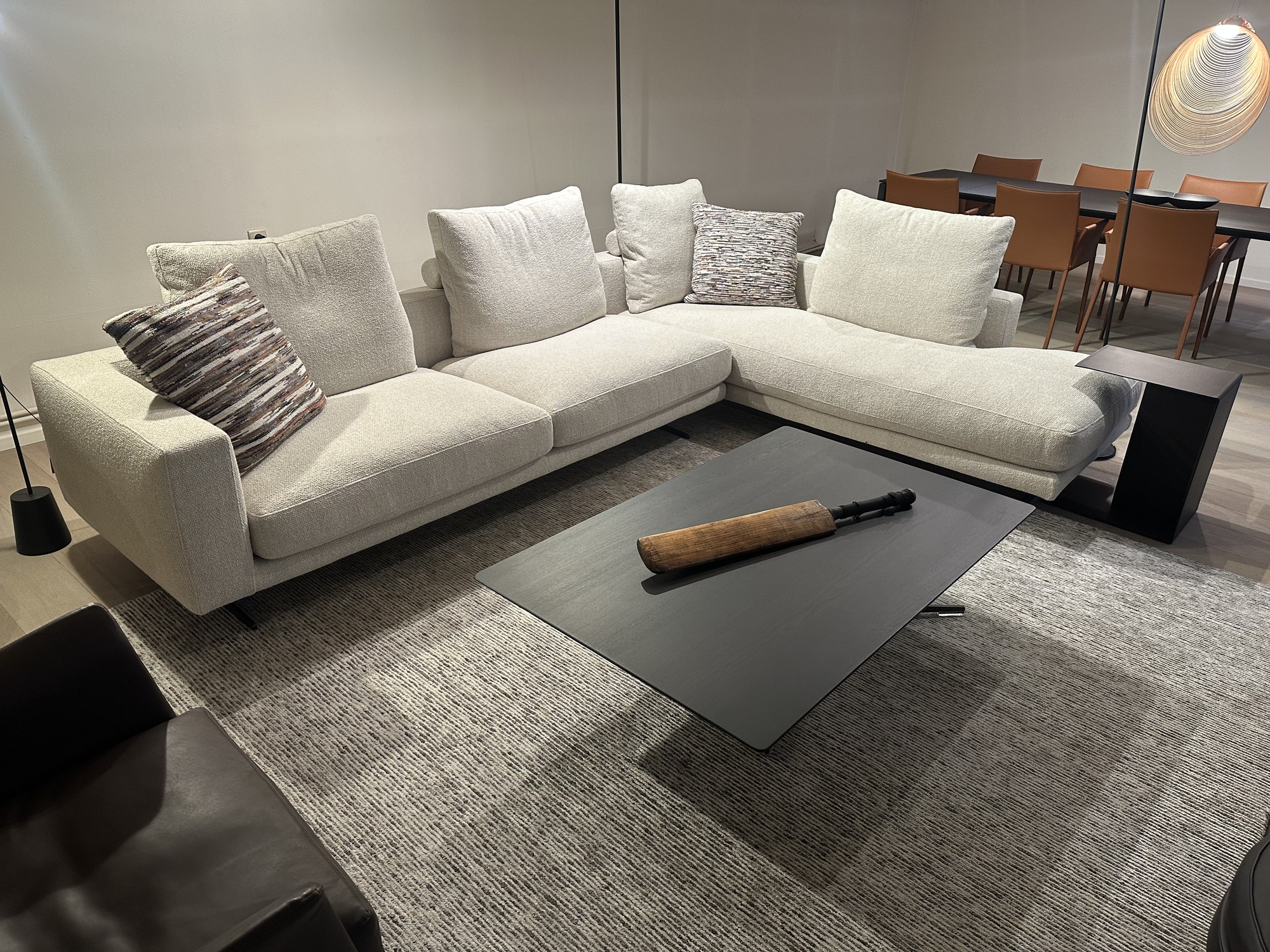 Flexform-zitopstelling Campiello in beige stof