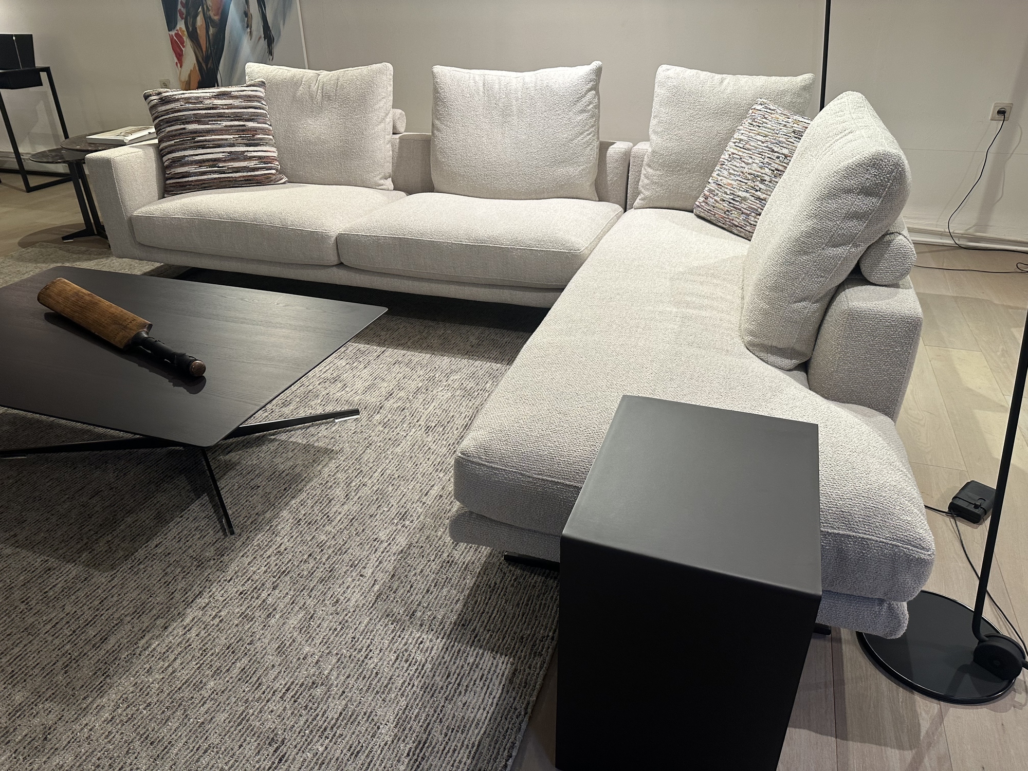 Flexform-zitopstelling Campiello in beige stof