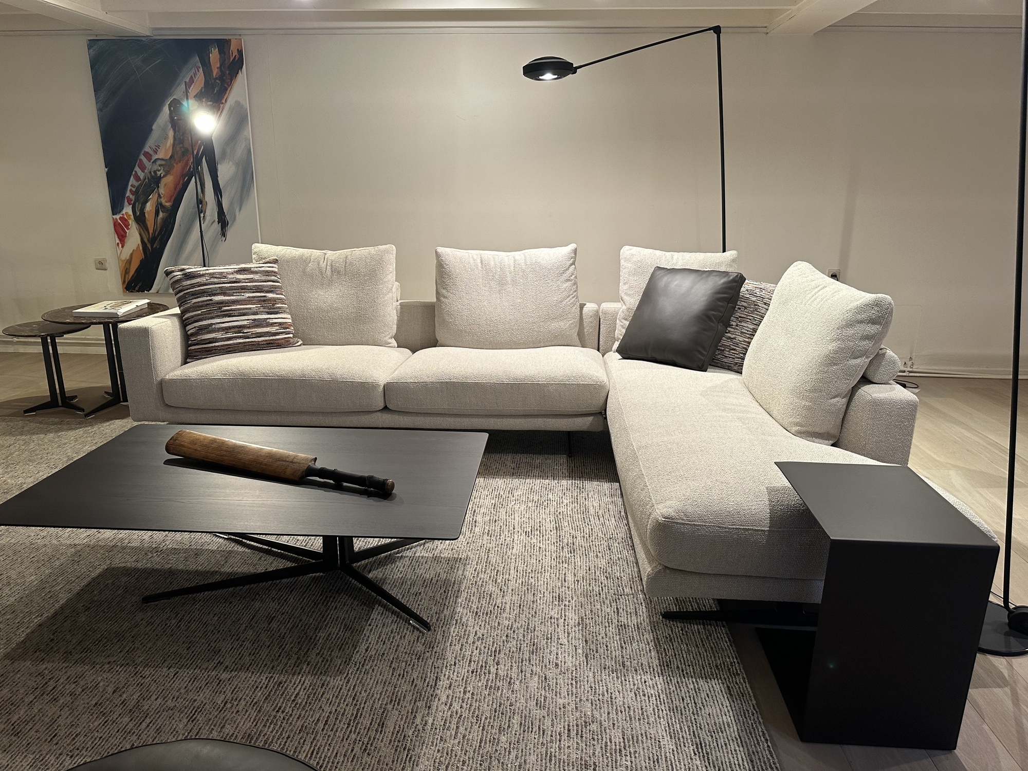 Flexform-zitopstelling Campiello in beige stof