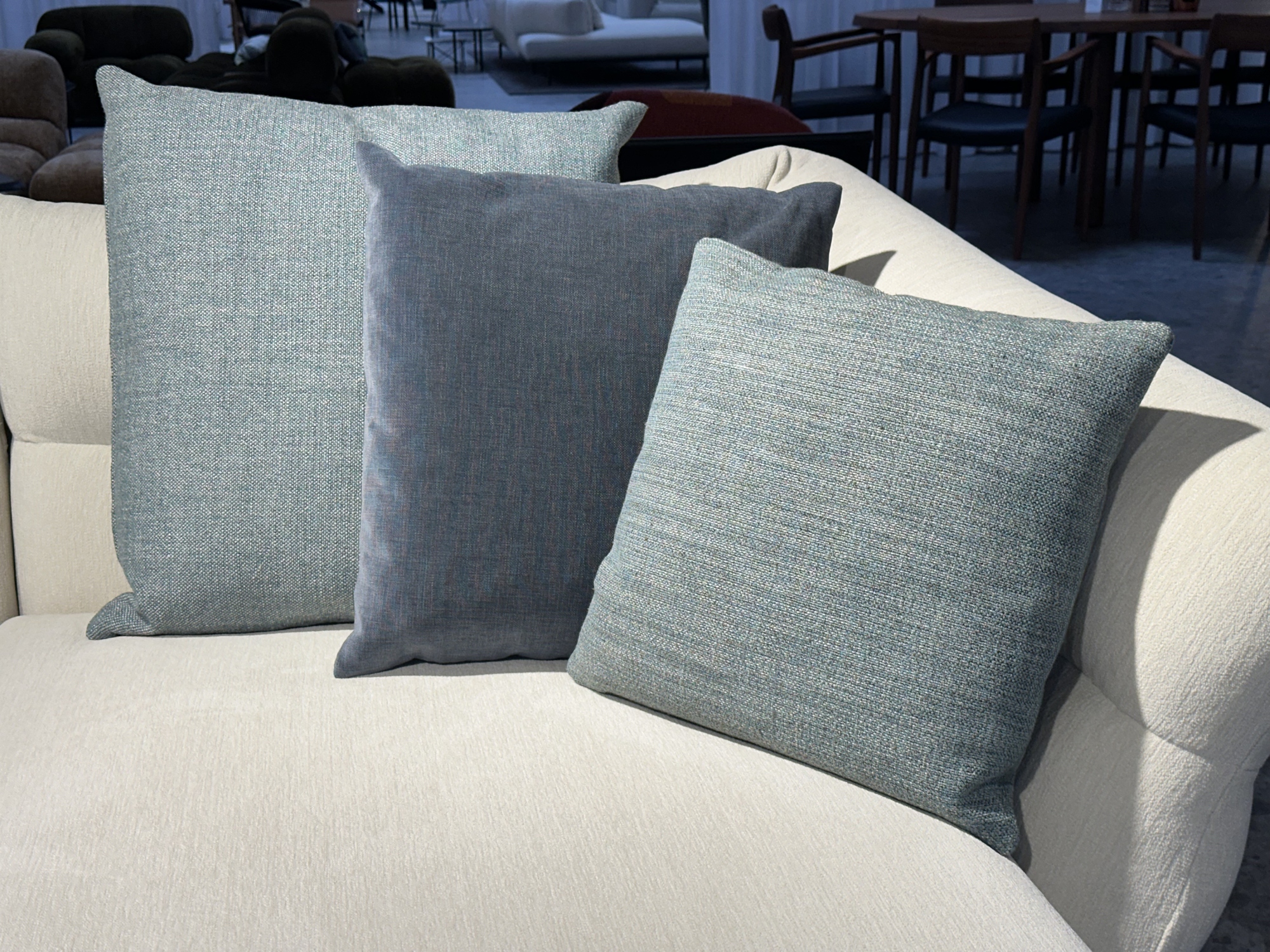 Flexform-3 decoratieve kussens blauw tinten