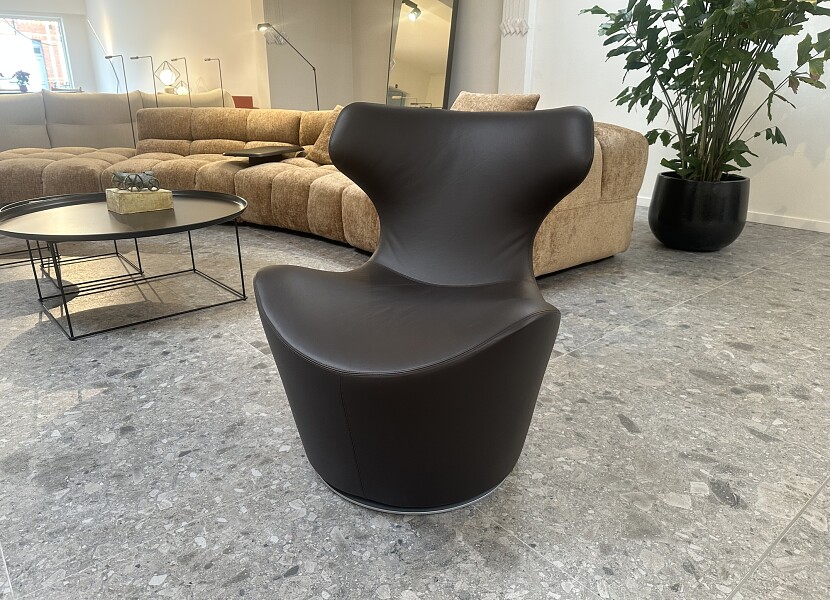 B&B Italia-draaibare zetel Picola in bruin leder -  50%