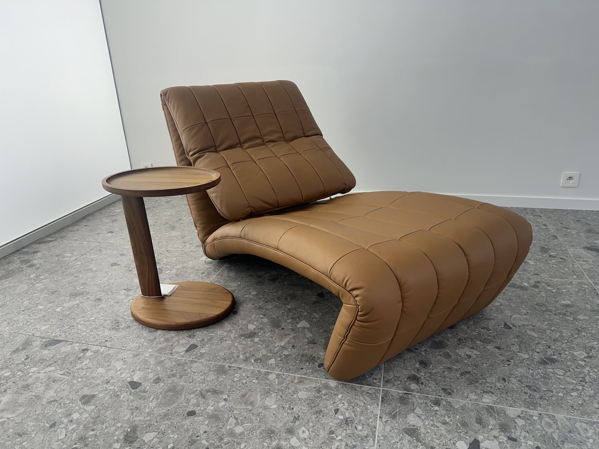 De Sede-model 266 Yoga- zetel & ligzetel in leer cognac