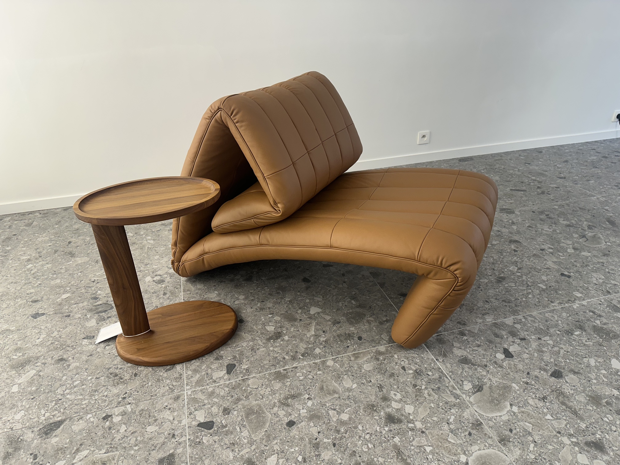 De Sede-model 266 Yoga- zetel & ligzetel in leer cognac