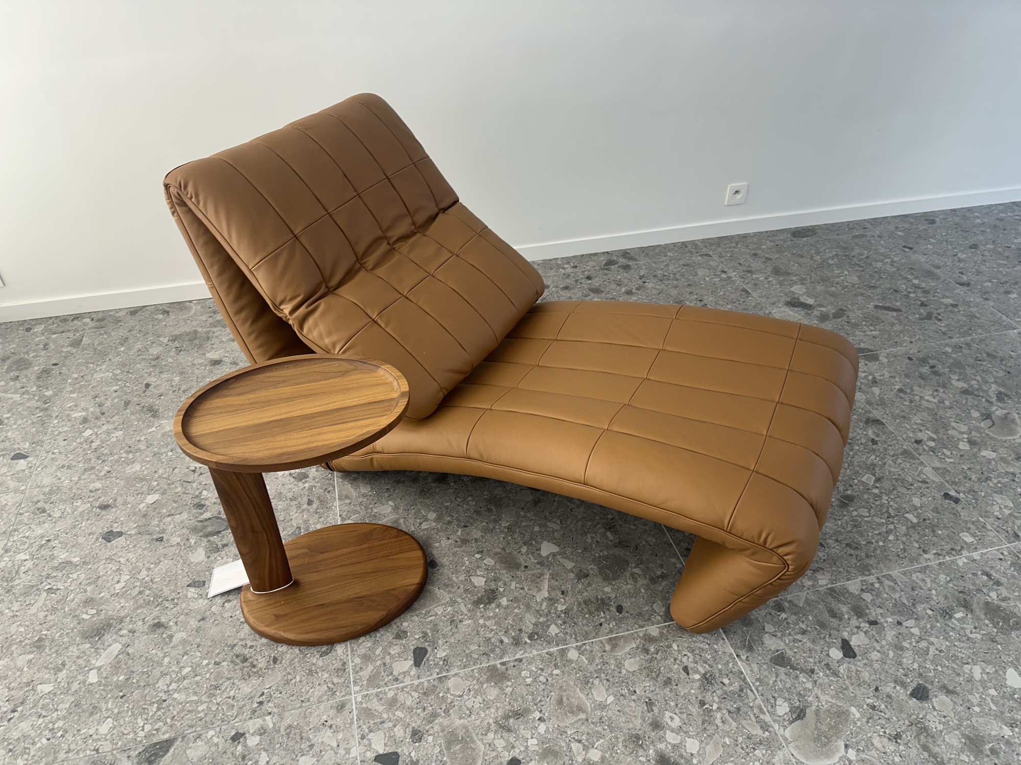 De Sede-model 266 Yoga- zetel & ligzetel in leer cognac