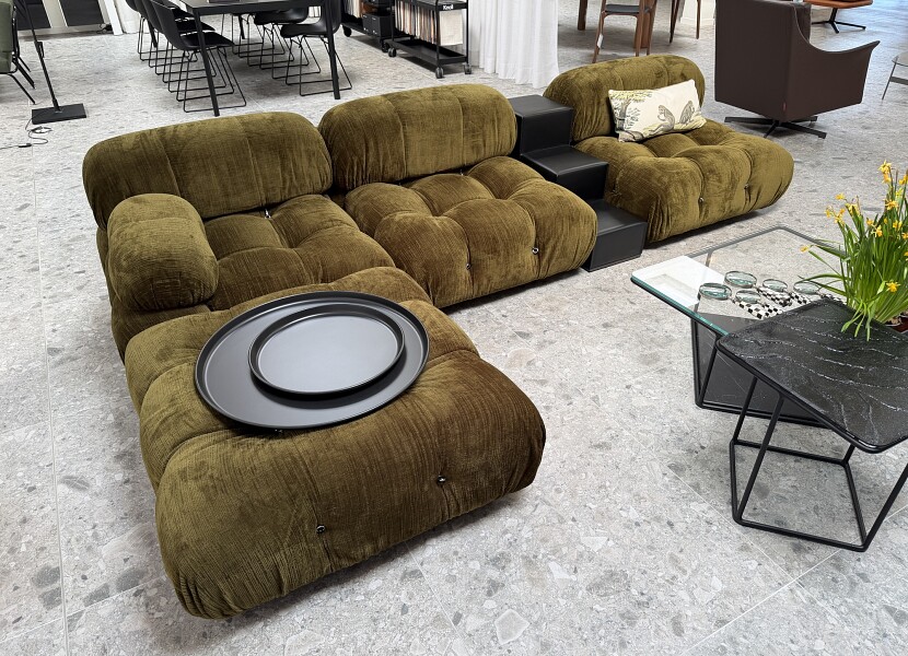 B&B Italia - zitgroep Camaleonda in stof olijfgroen, ontwerp Mario Bellini -30%