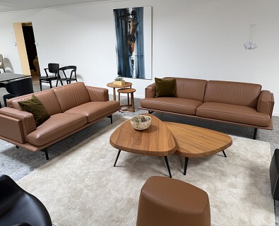 De Sede Zwitserland- twee-en driezit in leder cognac - 30%