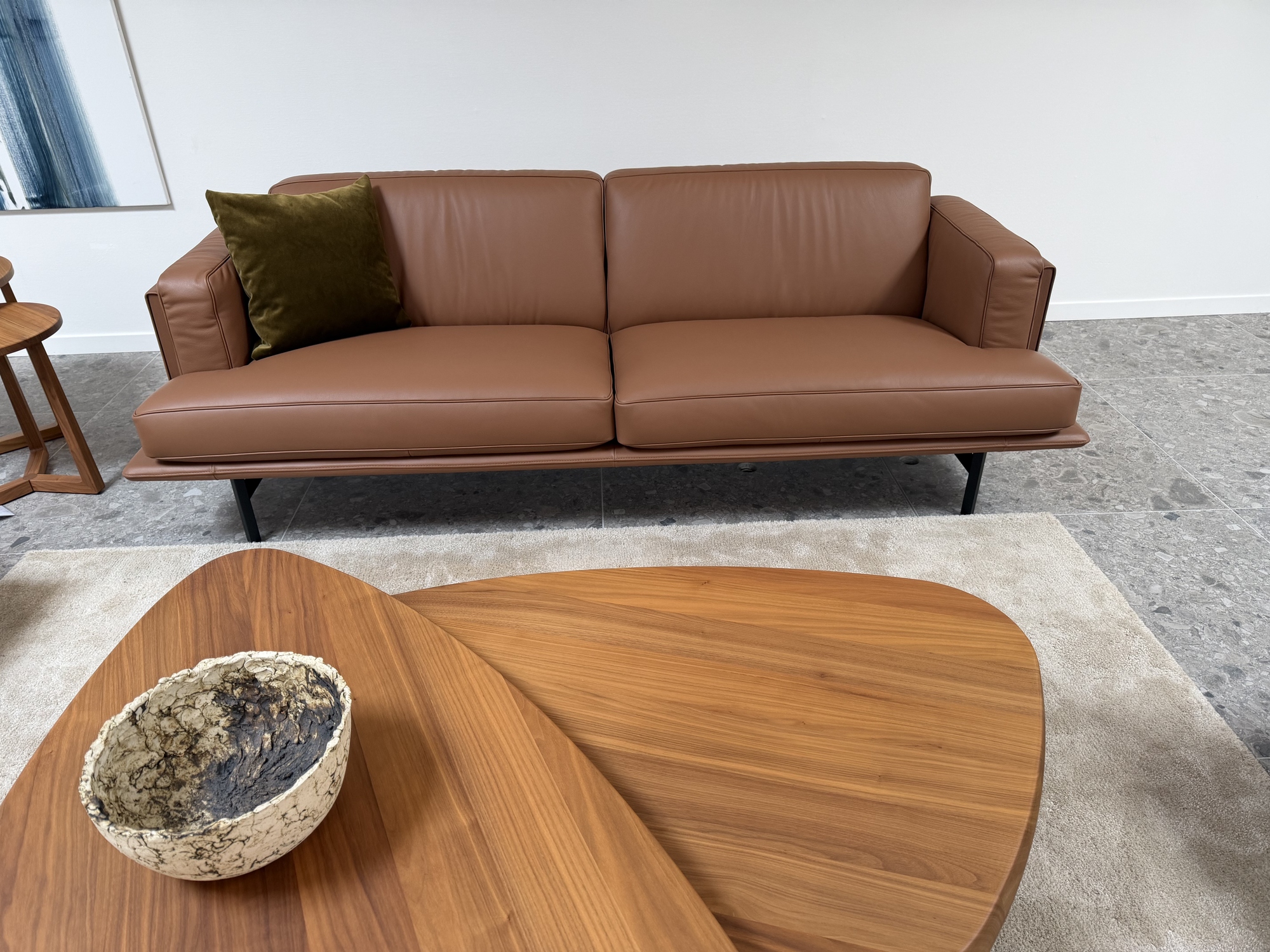 De Sede Zwitserland- twee-en driezit in leder cognac