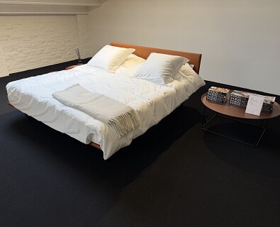 Zanotta-bed Milano in leder cognac 180x200 -25%