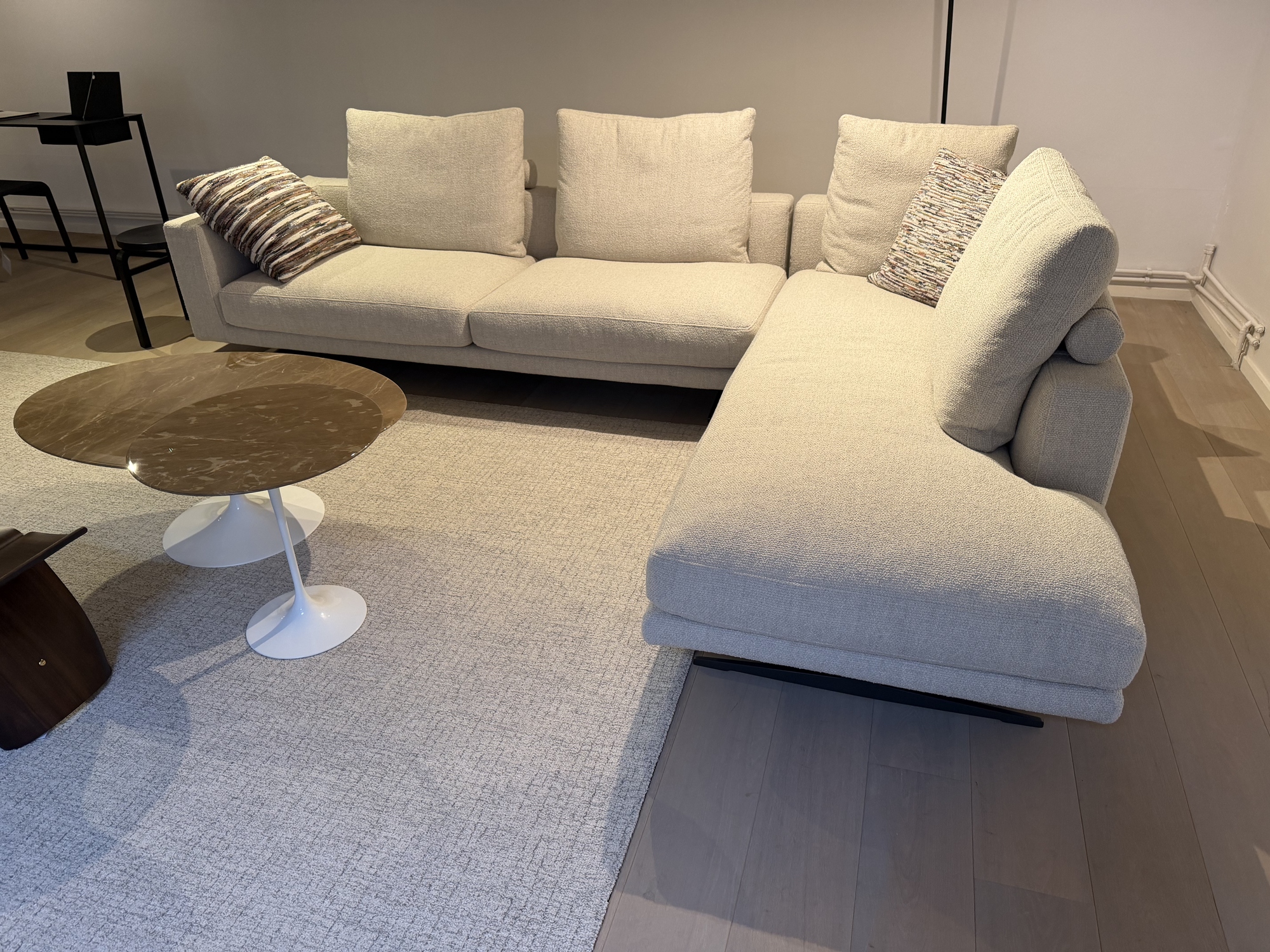 Flexform-zitopstelling Campiello 310x220cm in beige stof
