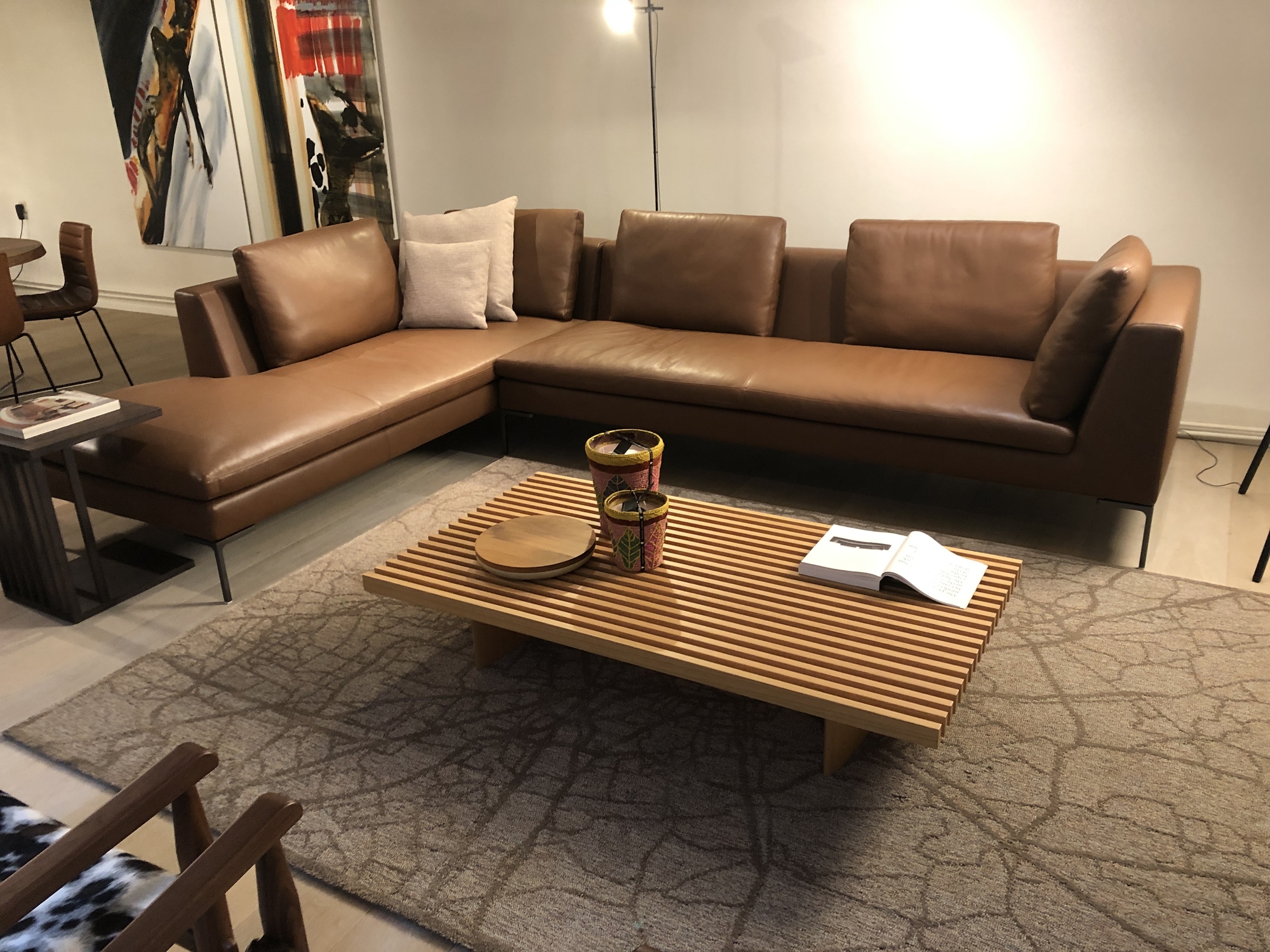 B&B Italia-salon Charles in leder 327cm x 230cm