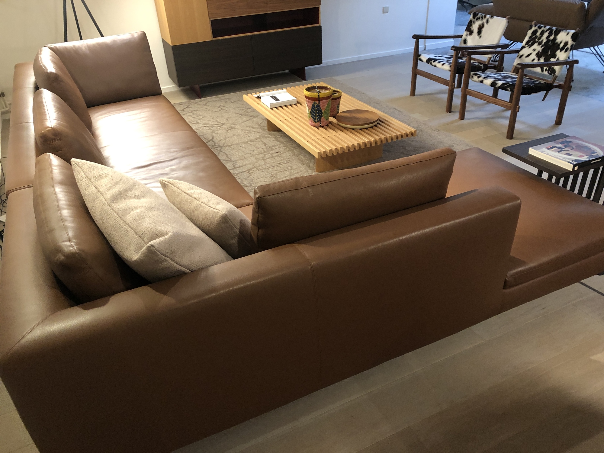 B&B Italia-salon Charles in leder 327cm x 230cm