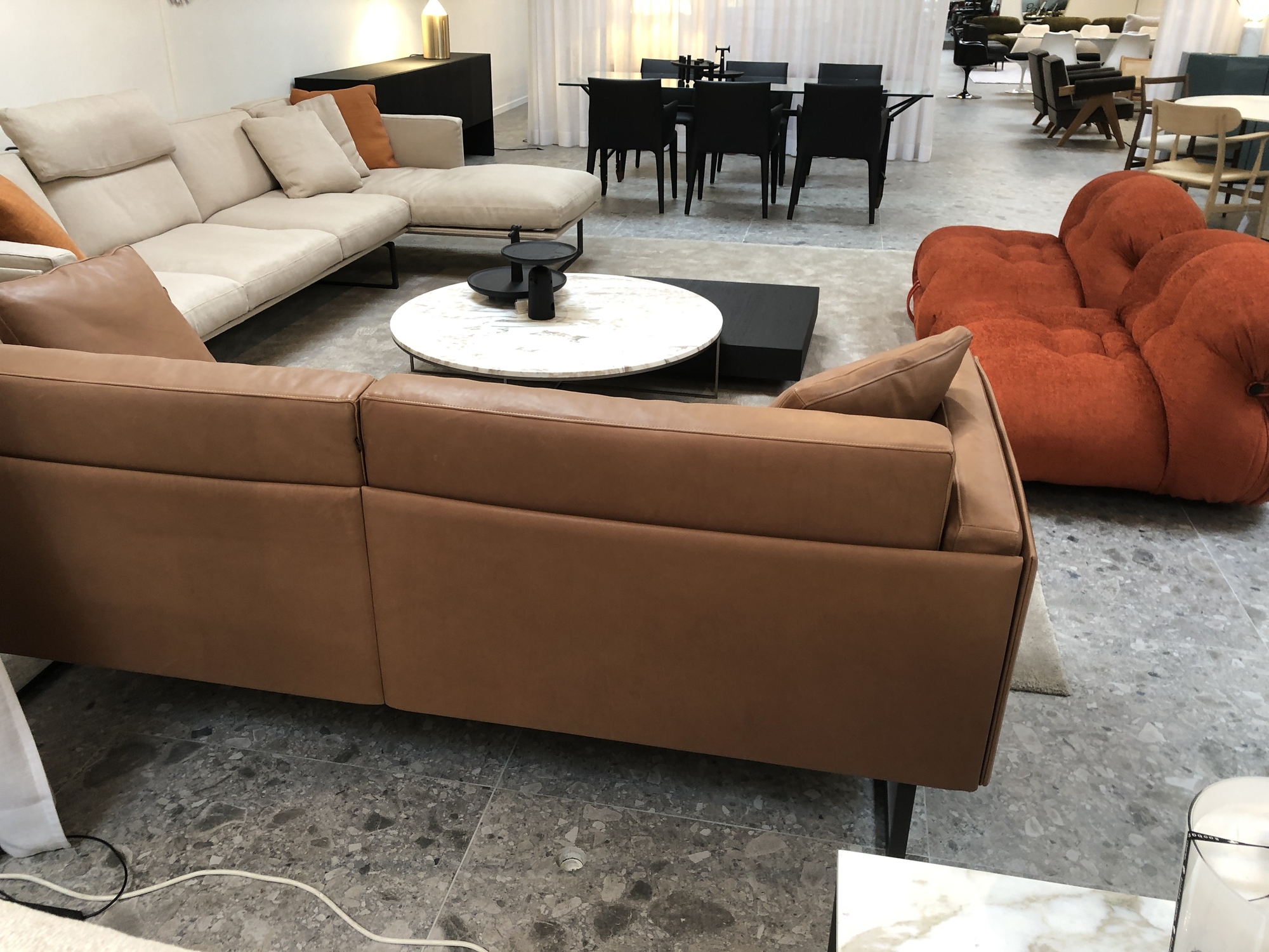 Cassina-2-zit Otto in naturel leer