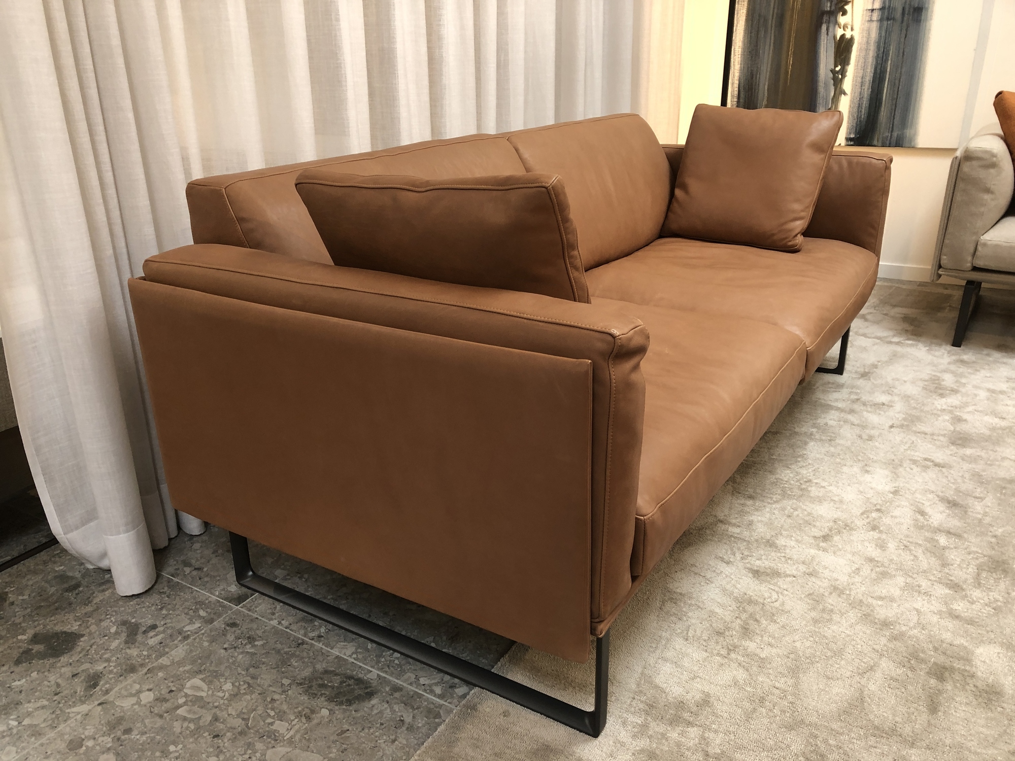 Cassina-2-zit Otto in naturel leer