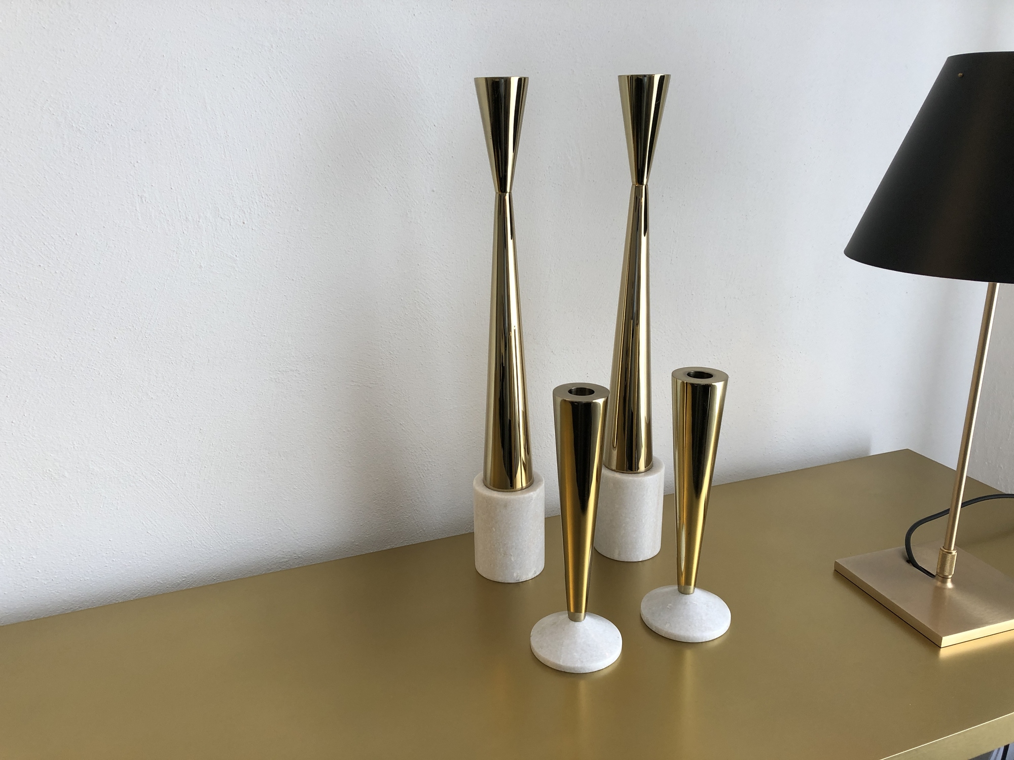 Tom Dixon-candle holder marmer en messing