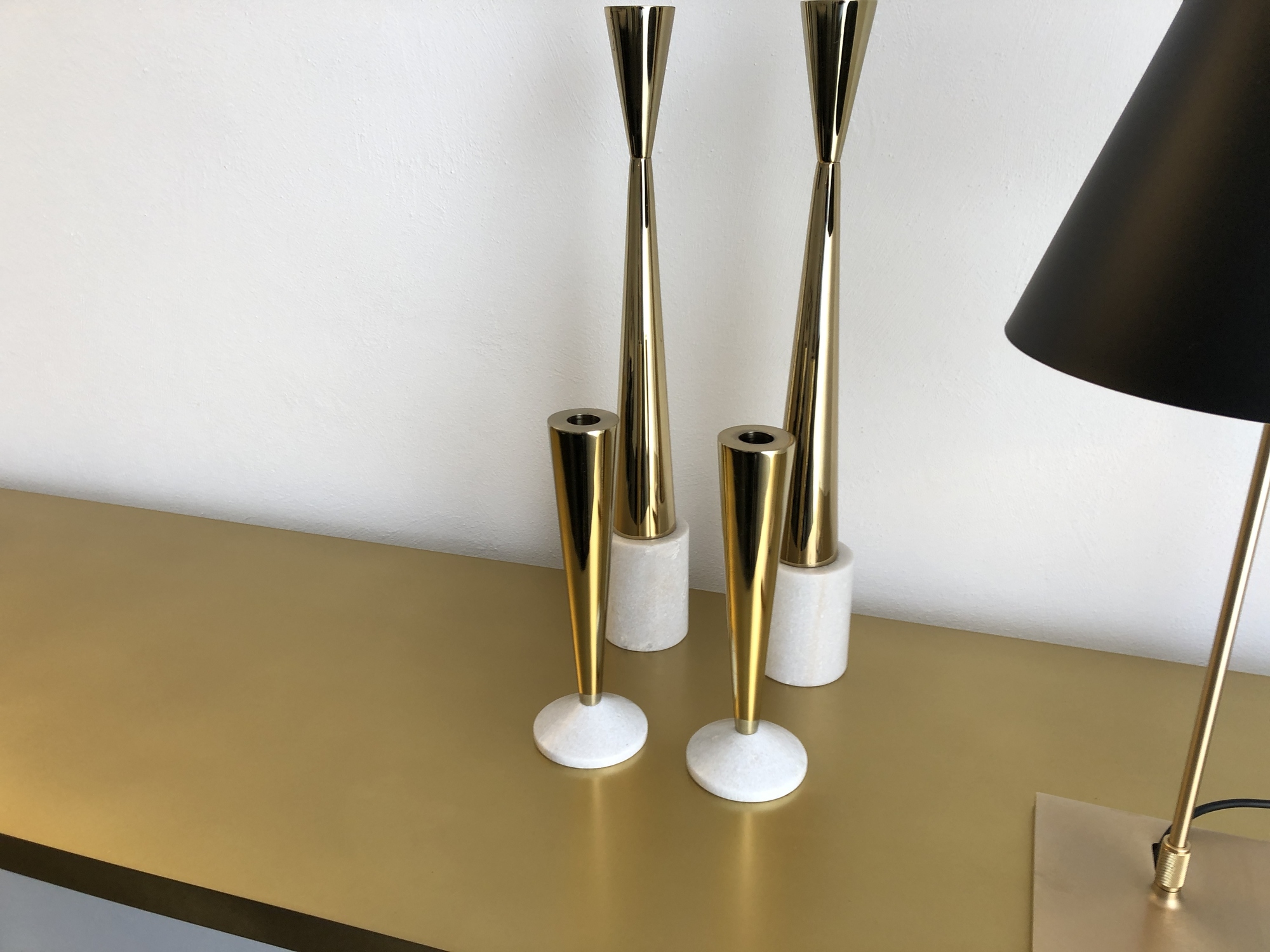 Tom Dixon-candle holder marmer en messing