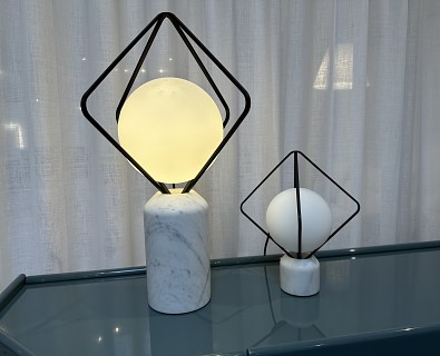 Brokis-2 x tafellamp Jack O'lantern carrara marmer/opal glass  -50%