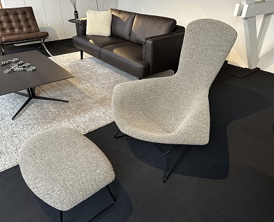 Knoll-high back armchair Bertoia 1952 stof