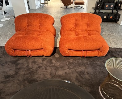 Cassina- 2 x éénzit Soriana Afra&Tobia Scarpa ontwerp 1970 -30%