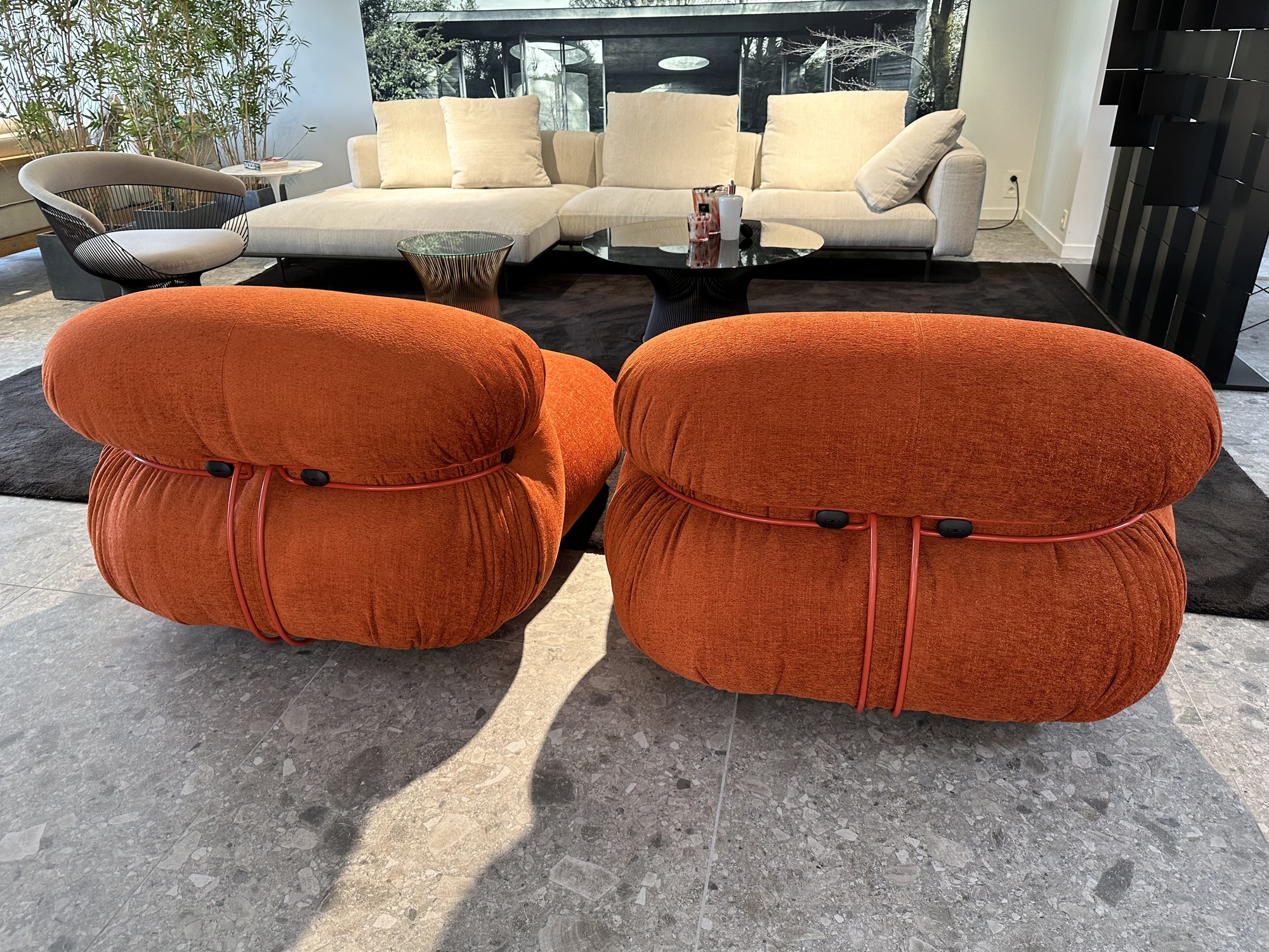 Cassina- 2 x éénzit Soriana Afra&Tobia Scarpa ontwerp 1970