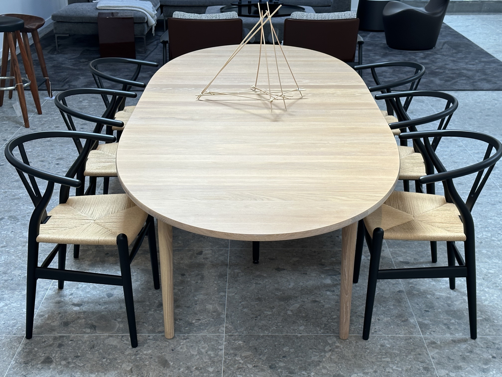 Carl Hansen-6 x Wishbone Chair zwart 1950