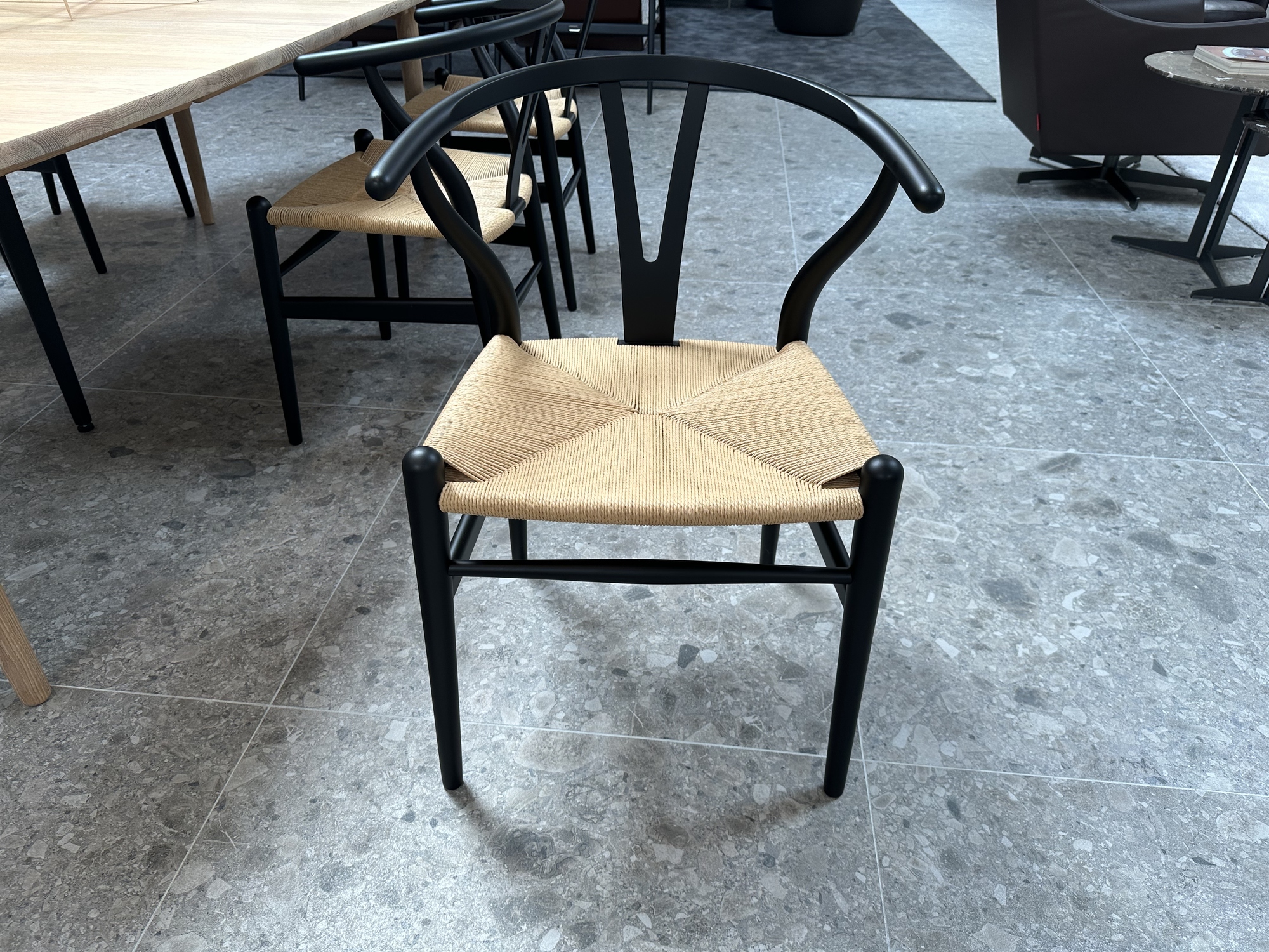 Carl Hansen-6 x Wishbone Chair zwart 1950