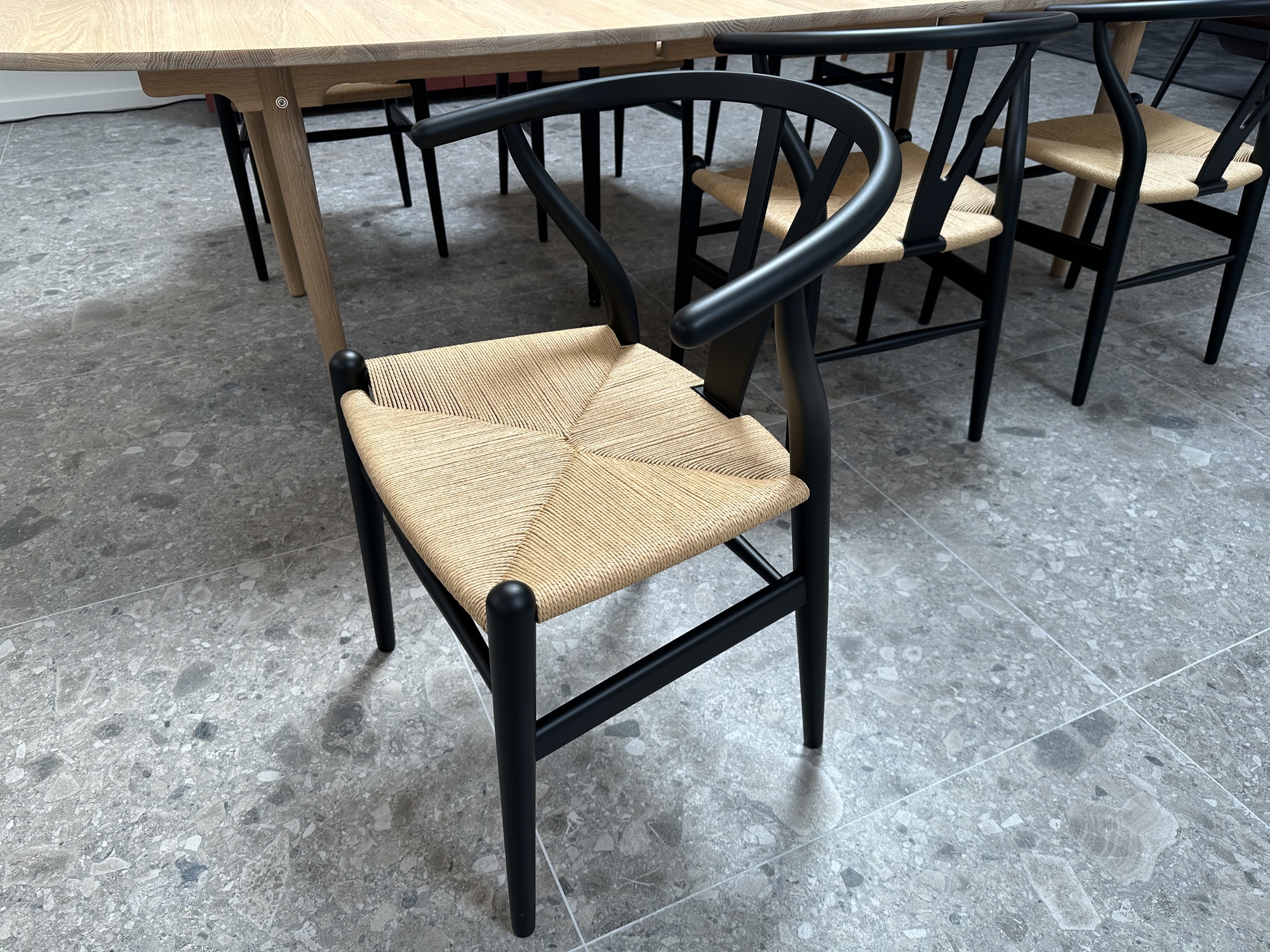Carl Hansen-6 x Wishbone Chair zwart 1950