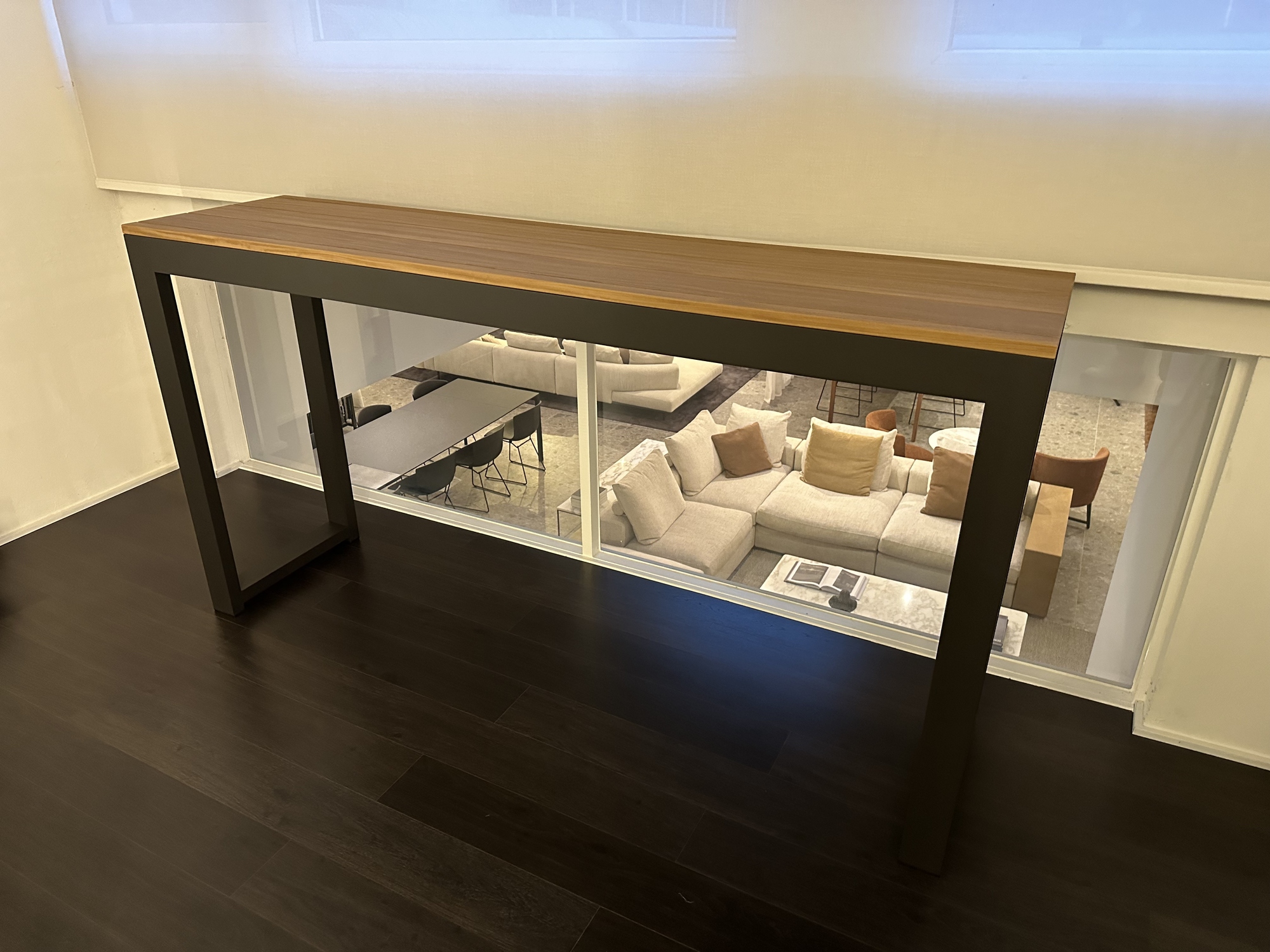 Outdoor-Bastalpe tafel met 2 zitbanken- bartafel met 4 barkrukken
