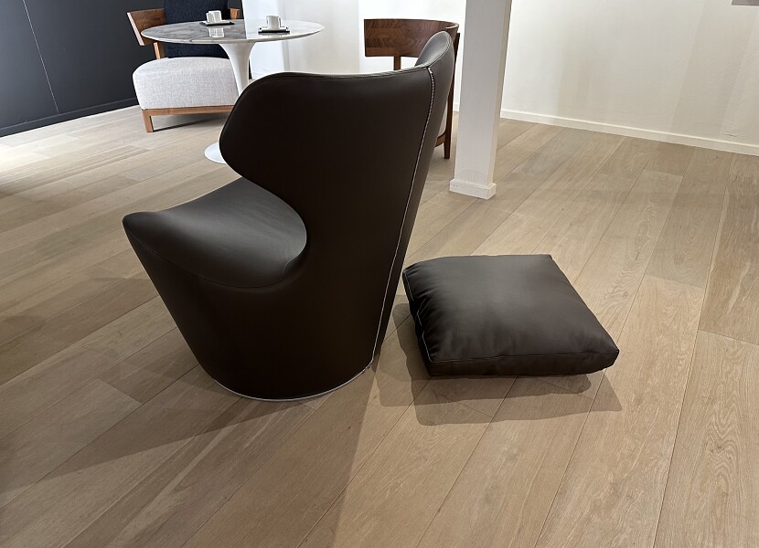 B&B Italia-draaibare zetel Picola in bruin leder -50%