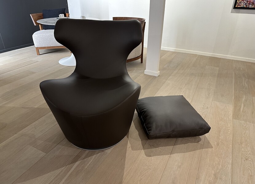 B&B Italia-draaibare zetel Picola in bruin leder -50%