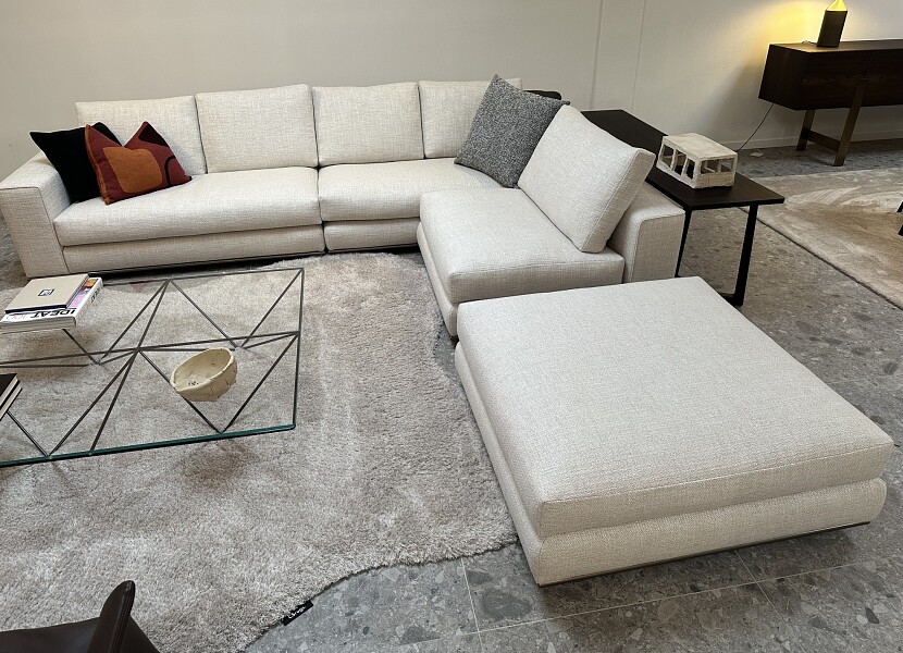 Minotti-zitopstelling Hamilton in stof beige - 40%
