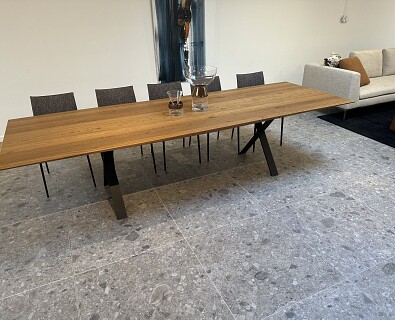 More-eettafel LAX , in massief gerookte eik  (300cm x 100cm) - 30%