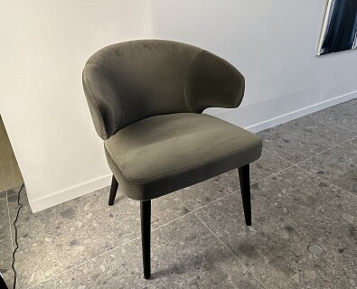 Minotti-1 x armstoel Aston in fluweelstof taupe -60%
