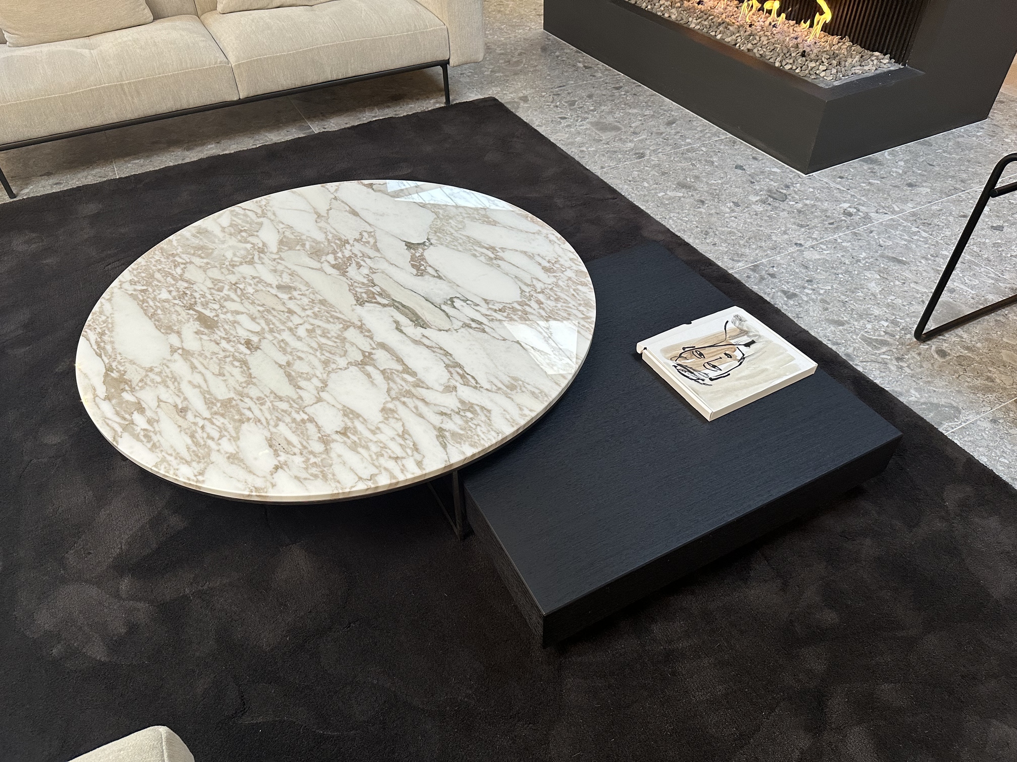 Minotti-salontafel Calder-Ritter marmer Calacatta